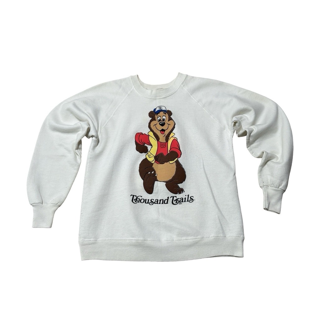Vintage Thousand Trails Campgrounds Crewneck Sweatshirt Kids Size Large 17x21.5